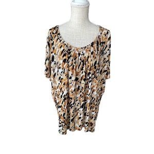 Alfred Dunner Multicolor Abstract Blouse